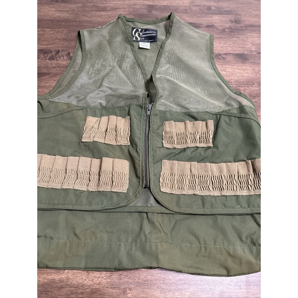 Columbia Sportswear Co Utility Vest Large Vintage Hunting Shell Loops NWOT Olive
